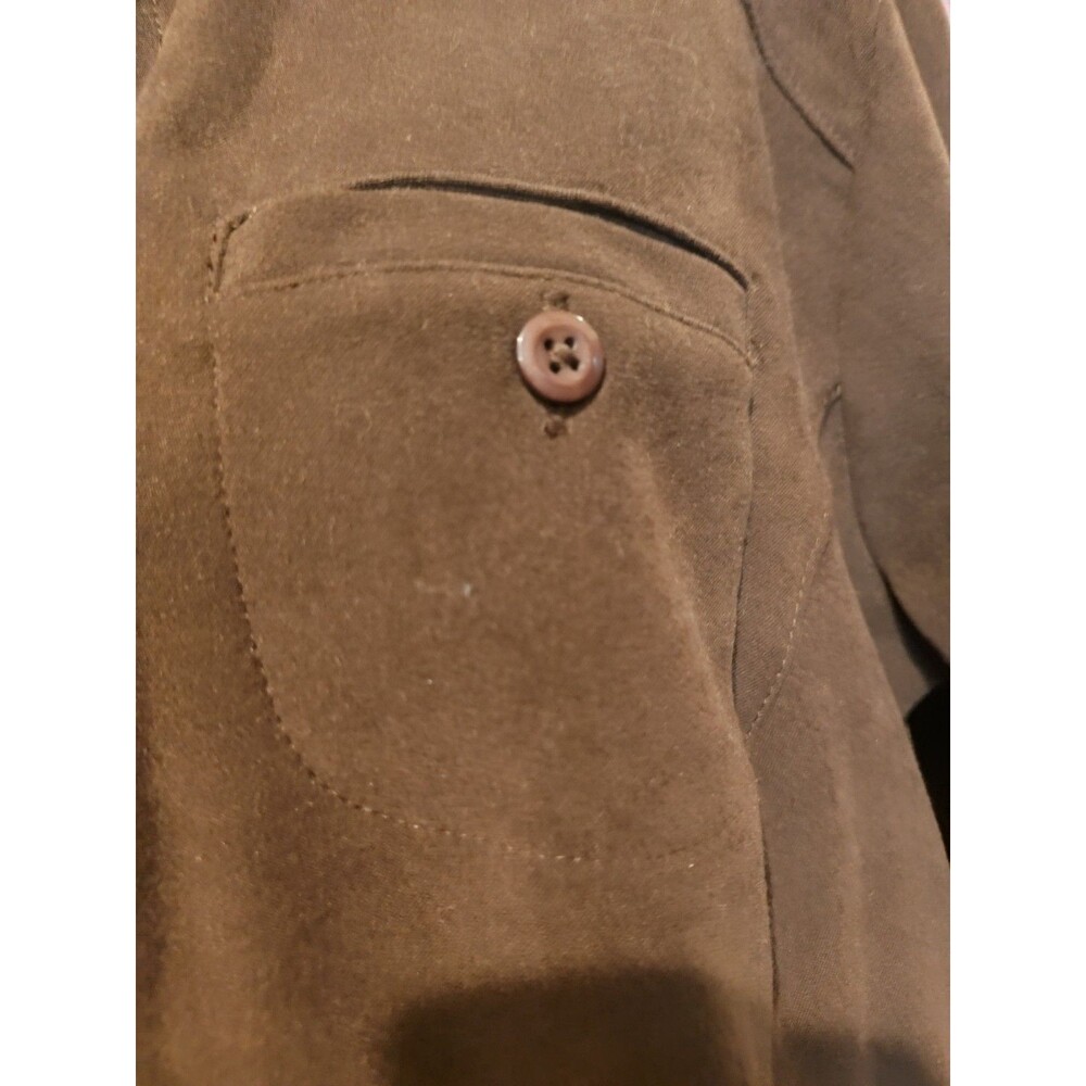 Haggar 2 Piece Faux Suede Pants & Shirt/Jacket w Rhinestone Embellishments SZ 6P - Picture 4 of 14